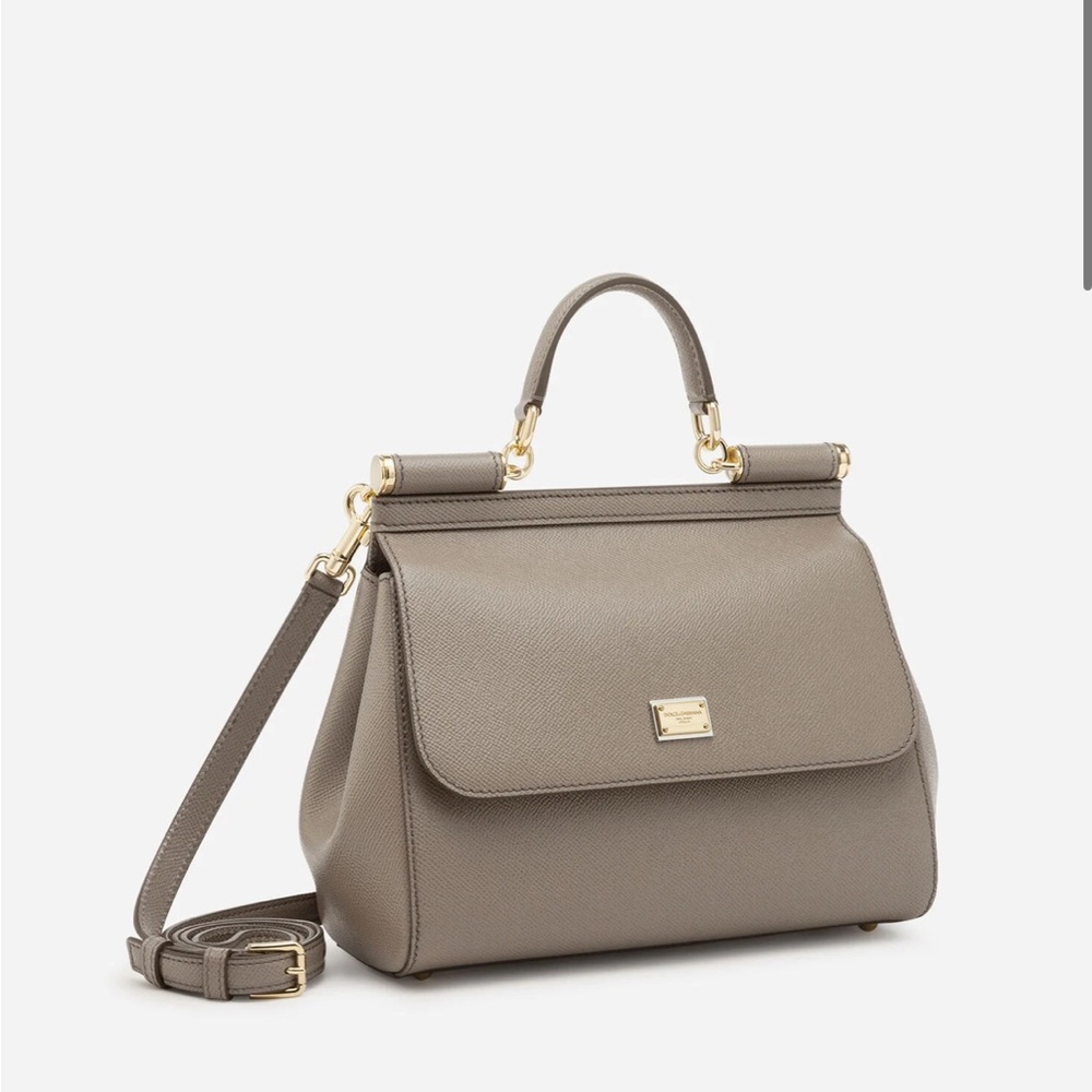 Dolce & Gabbana Taupe Leather Handbag